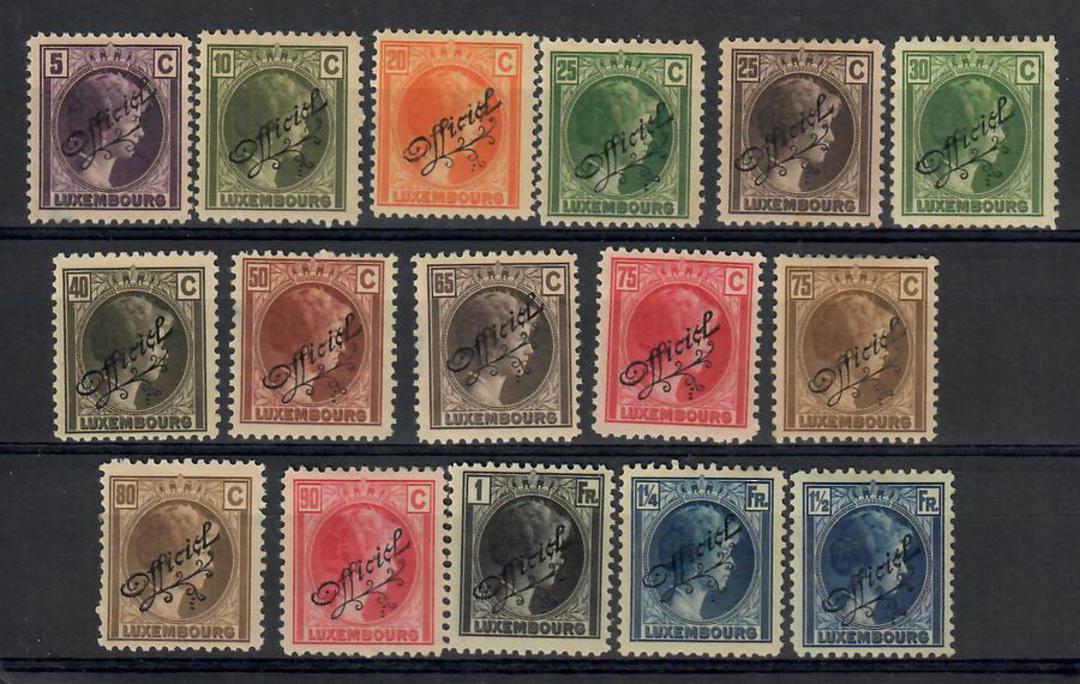 LUXEMBOURG 1926 Official. Set of 16. - 26236 - Mint image 0