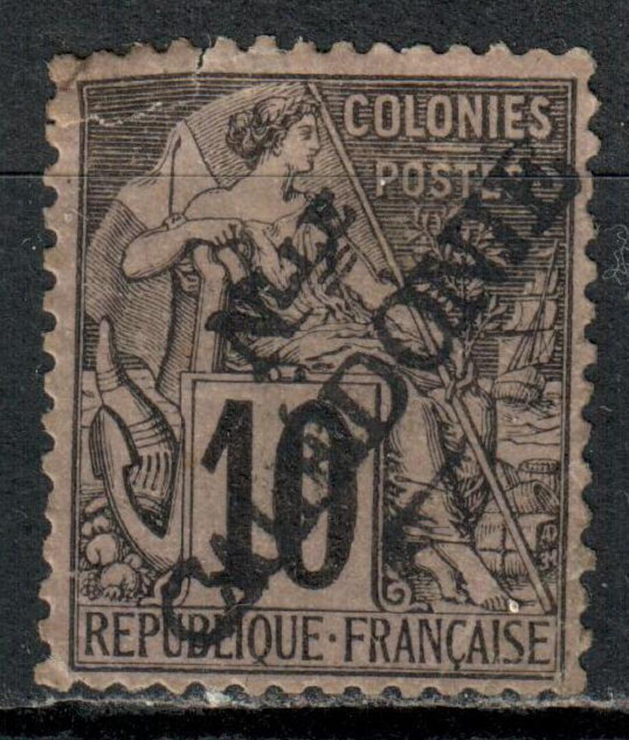 NEW CALEDONIA 1892 Definitive Surcharge Handstamped at Noumea 10c Black on lilac. - 73721 - Mint image 0