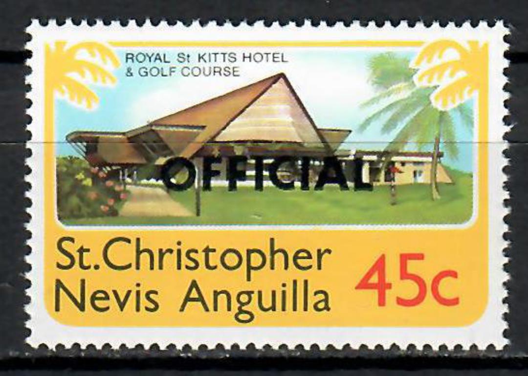 ST KITTS NEVIS ANGUILLA 1980 Official 45c Golf Course. Watermark inverted. - 70976 - UHM image 0