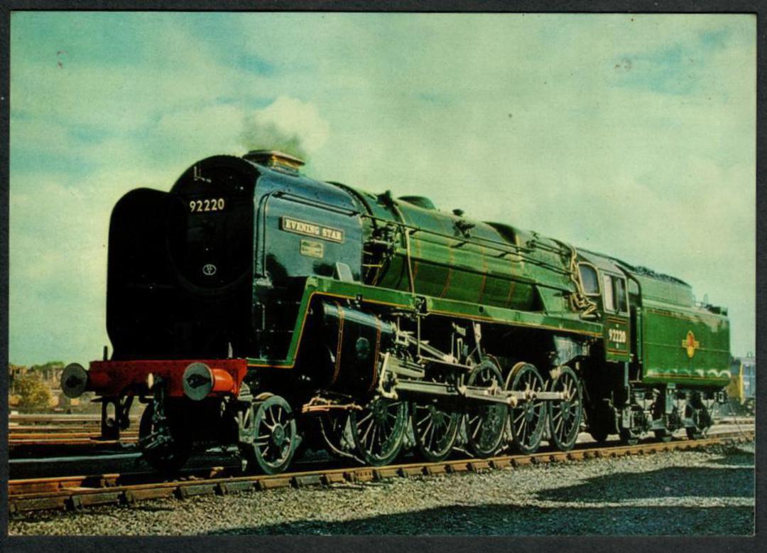 BRTISH RAIL Class 9f Evening Star 93220. Modern Coloured Postcard. - 440626 - Postcard image 0