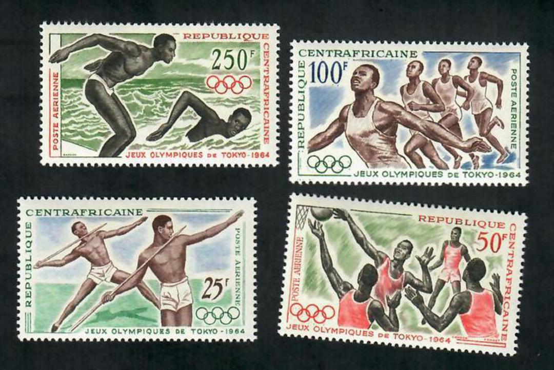 CENTRAL AFRICAN REPUBLIC 1964 Olympics. Set of 4. - 50809 - LHM image 0