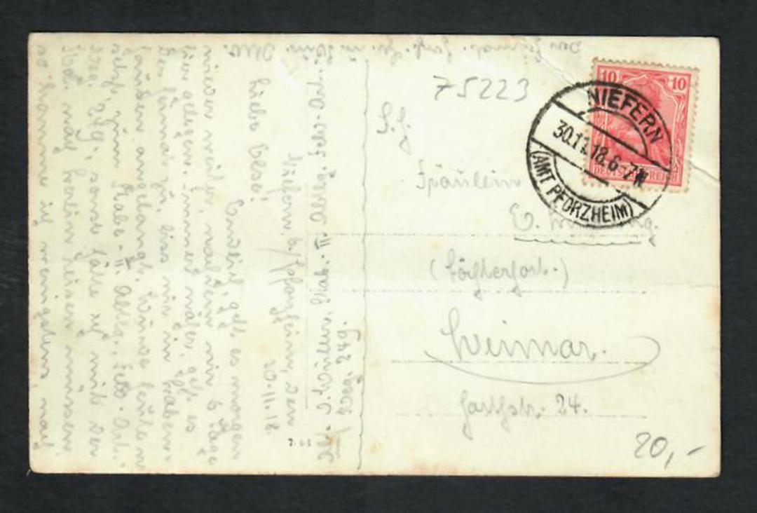 GERMANY 1918 War correpondence on Postcard. - 32391 - PostalHist image 0