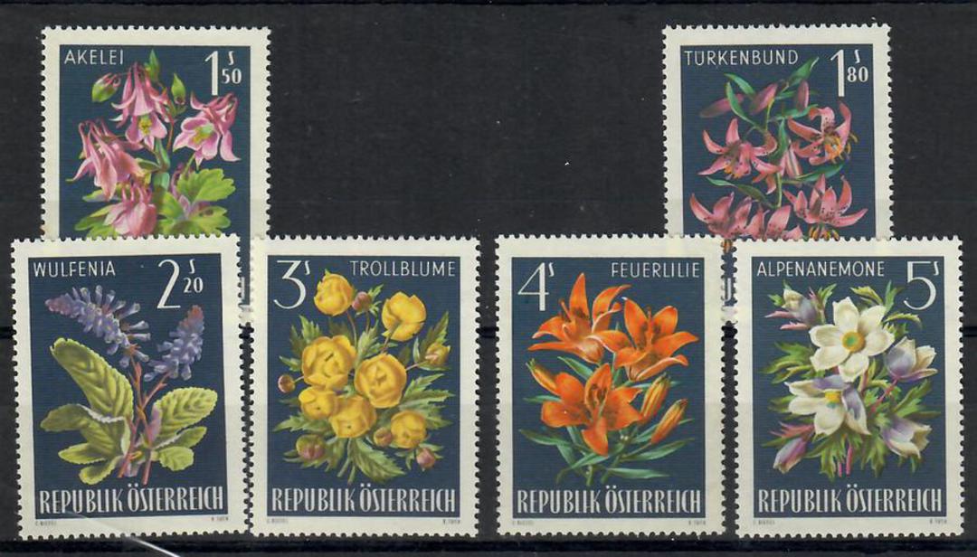 AUSTRIA 1966 Alpine Flora. Set of 6. - 25532 - UHM image 0