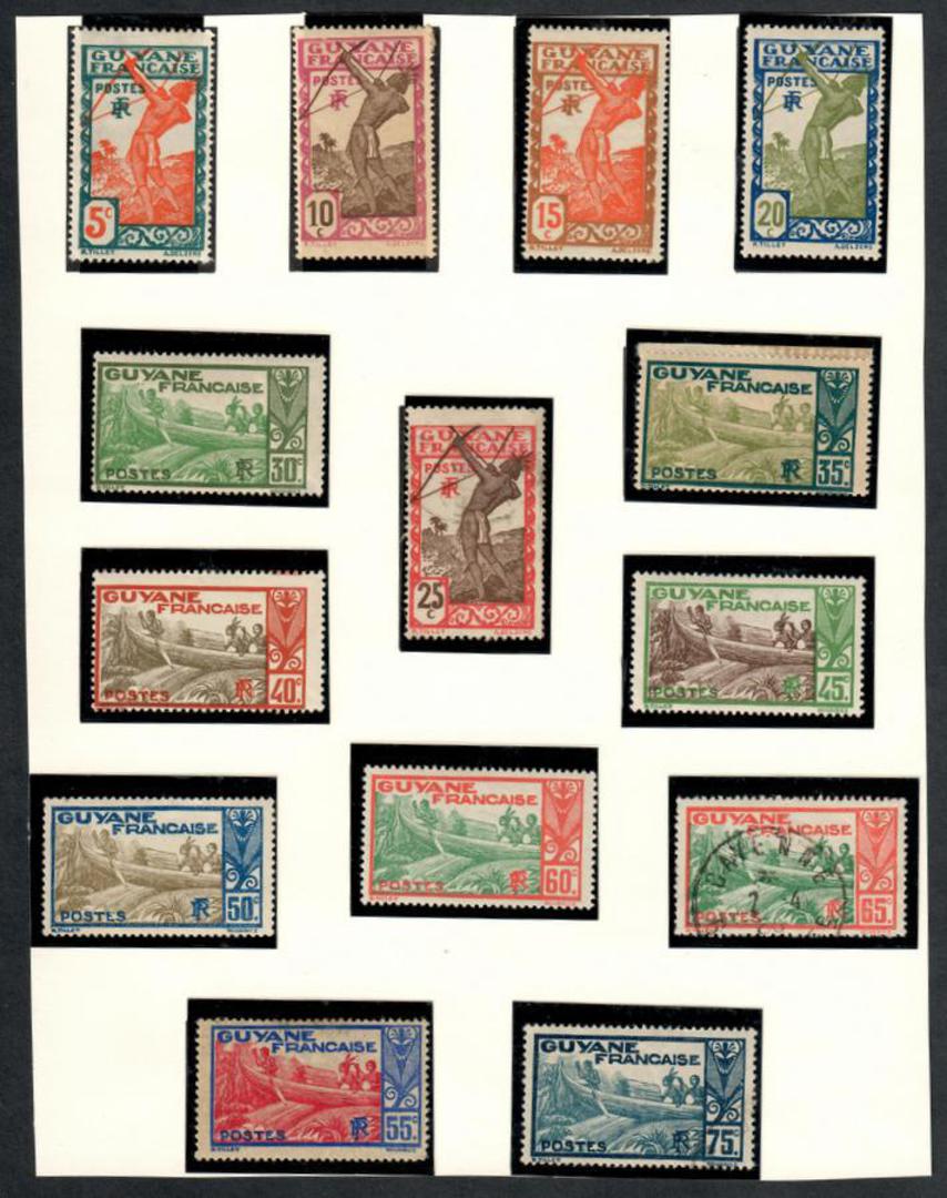 FRENCH GUIANA 1929 Definitives. Set of 43. All mint except 65c and 1fr Mauve (both of which catalogue higher as fine used). The image 3