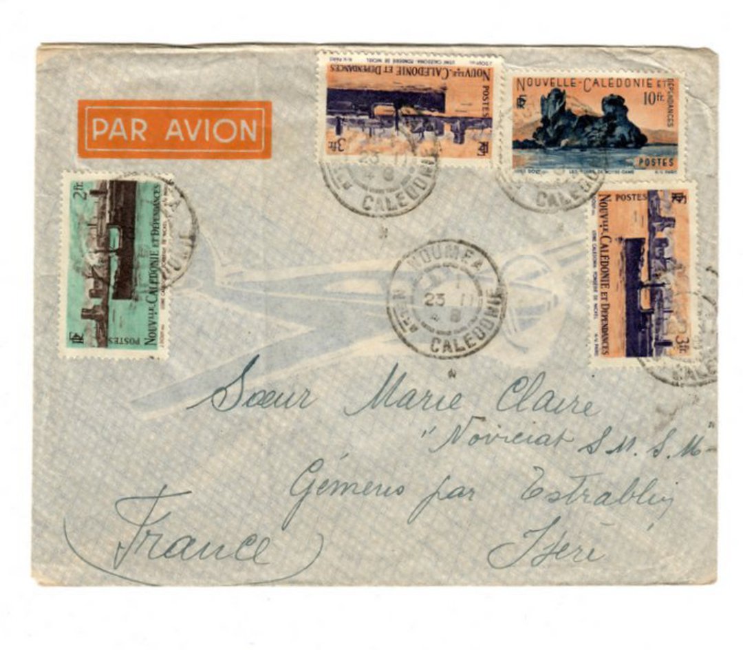 NEW CALEDONIA 1948 Airmail Letter from Noumea to France. - 37875 - PostalHist image 0