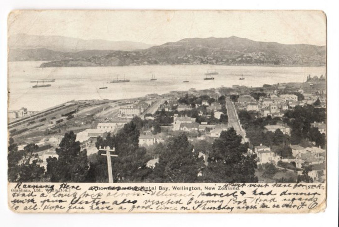 Early Undivided Postcard of Thorndon and Oriental Bay. - 47757 - Postcard image 0