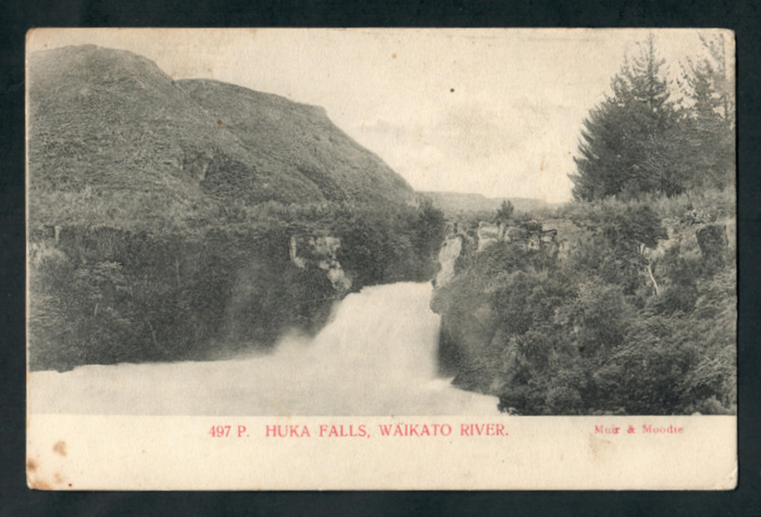 Postcard by Muir & Moodie of Huka Falls. Cachet "Sample Only". - 46700 - Postcard image 0
