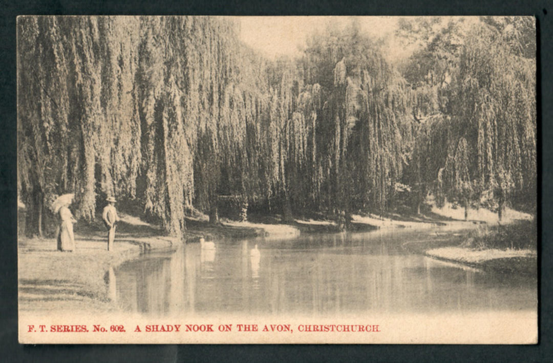Postcard of a shady nook on the Avon Christchurch. - 48342 - Postcard image 0