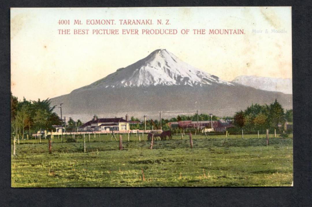 Coloured Postcard by Muir & Moodie of Mt Egmont. - 47095 - Postcard image 0