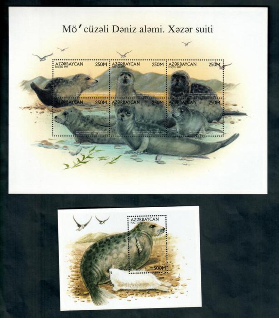 AZERBAIJAN Seals Set of 2 miniature sheets. - 50001 - UHM image 0