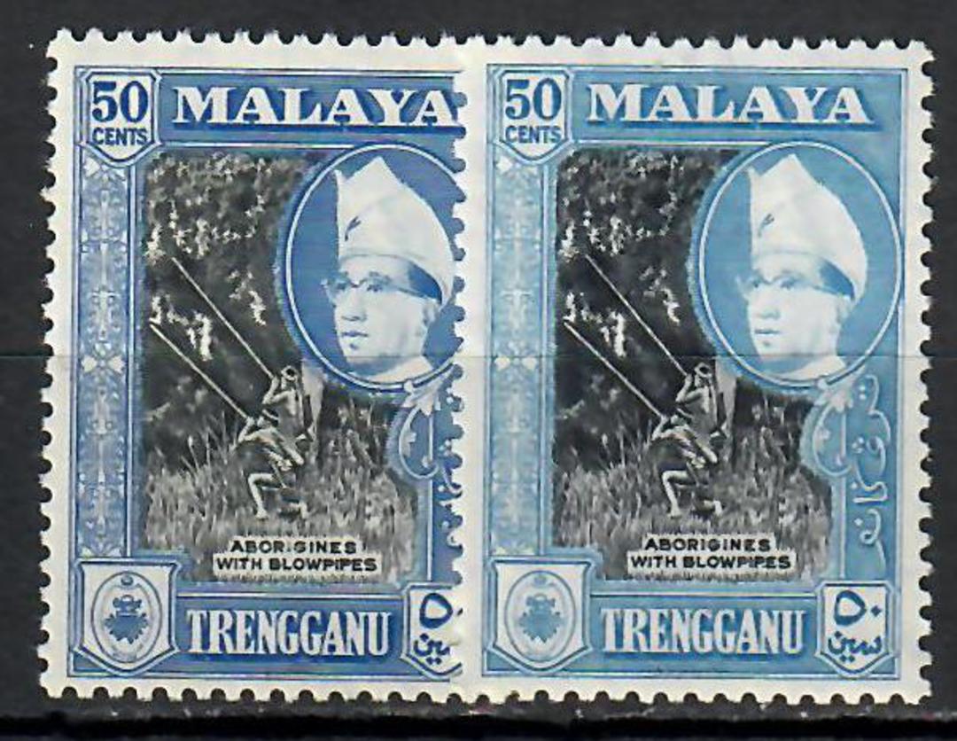 TRENGGANU 1957 Definitive 50c Black and Blue and 50c Black and Ultramarine. - 70932 - Mint image 0