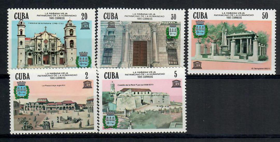 CUBA 1985 World Heritage. Set of 5. - 24909 - UHM image 0