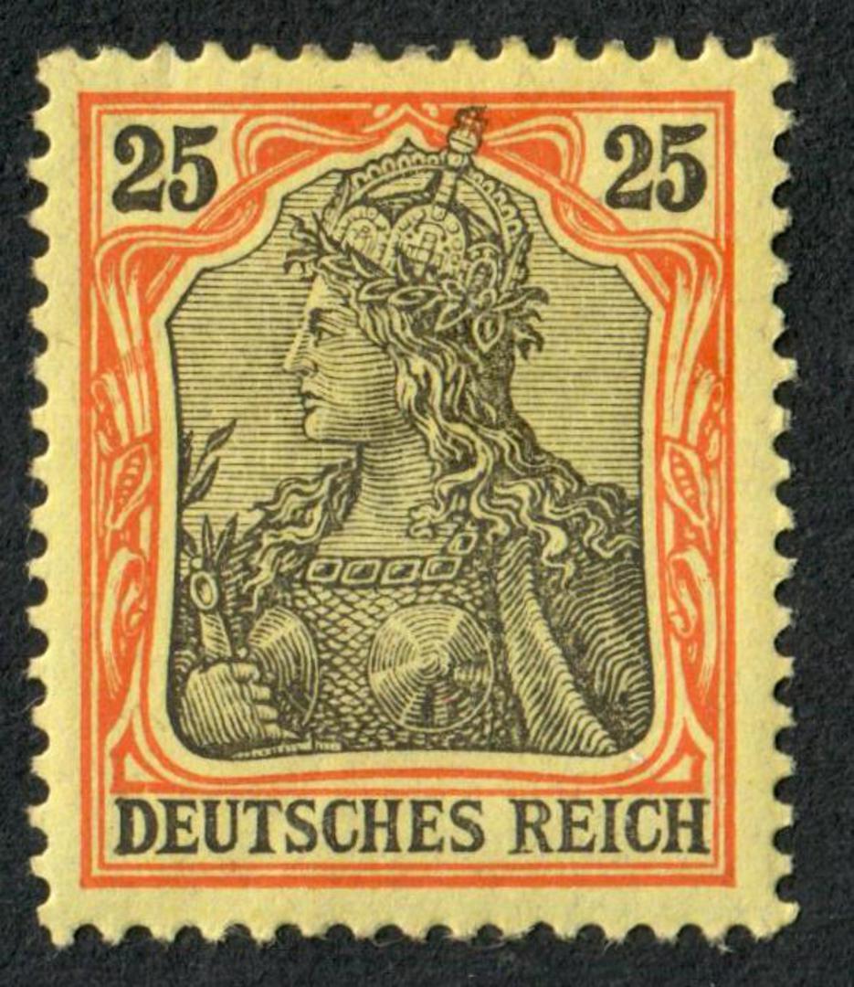 GERMANY 1902 Definitive 25pf Orange and Black on yellow. - 75522 - LHM image 0