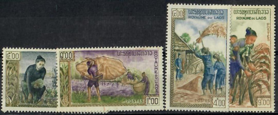 LAOS 1963 Freedom from Hunger. Set of 4. - 23480 - Mint image 0