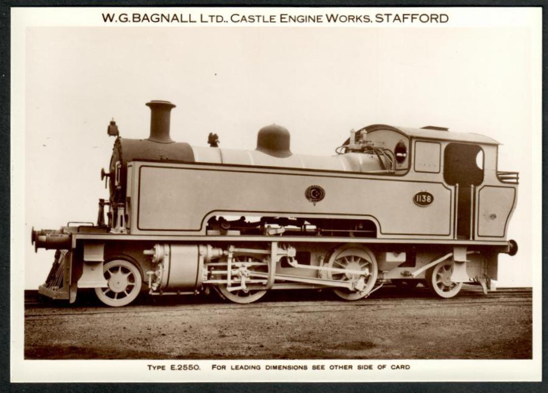 Steam Locomotive Manufacturers W G Bagnall Limited Quote card Type E2550.. Fine photograph. - 440681 - Postcard image 0