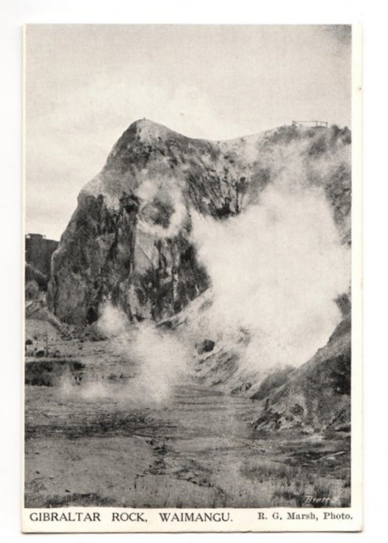 Postcard from Waimangu set by Marsh. Gibraltar Rock. - 46210 - Postcard image 0