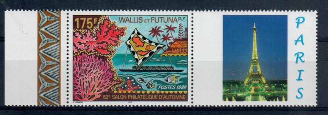 WALLIS & FUTUNA ISLANDS 1998 52nd International Stamp Exhibition. In pair with label. - 21476 - UHM image 0