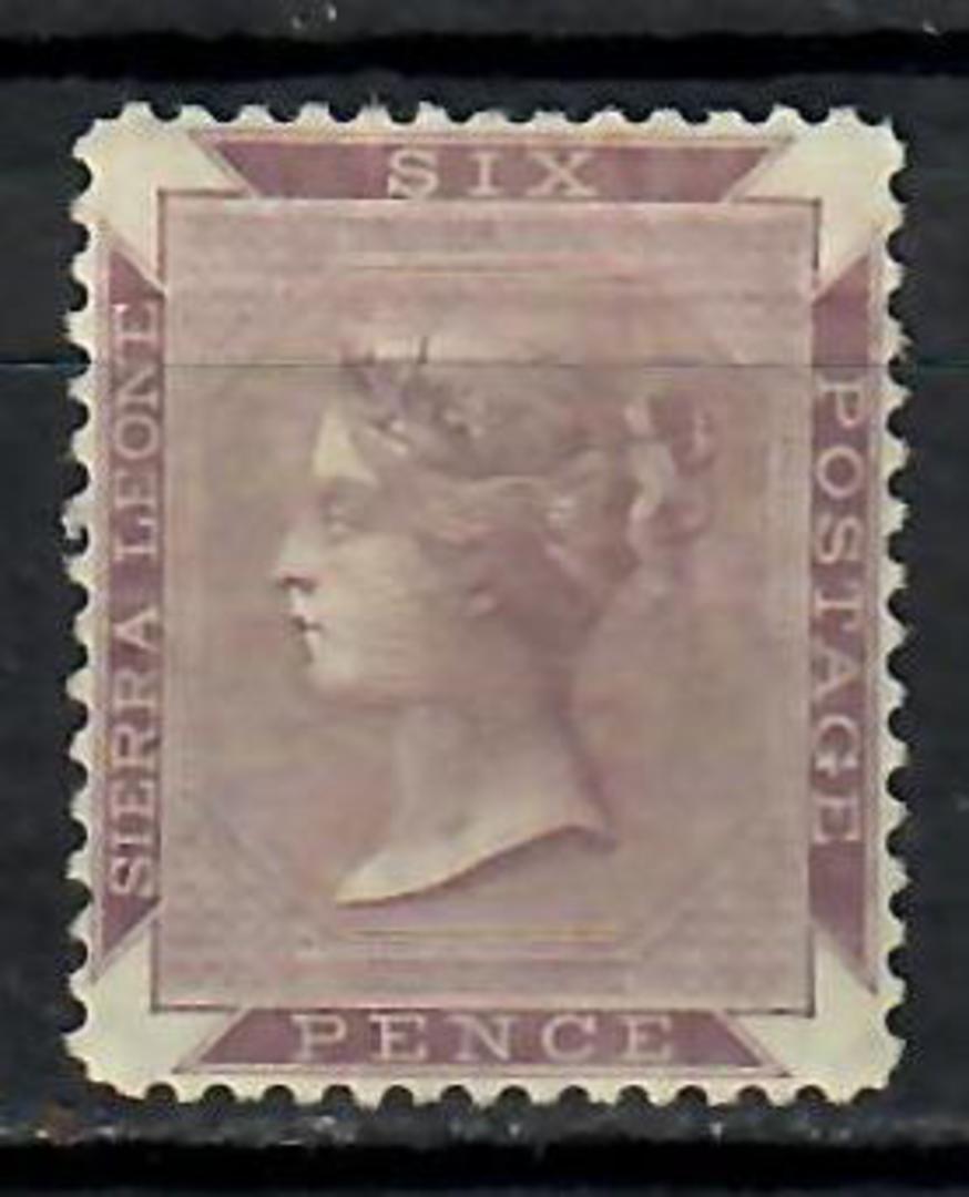 SIERRA LEONE 1859 Victoria 1st Definitive 6d Dull Purple. Has a nice appearance but the reverse is tired. - 70968 - Mint image 0