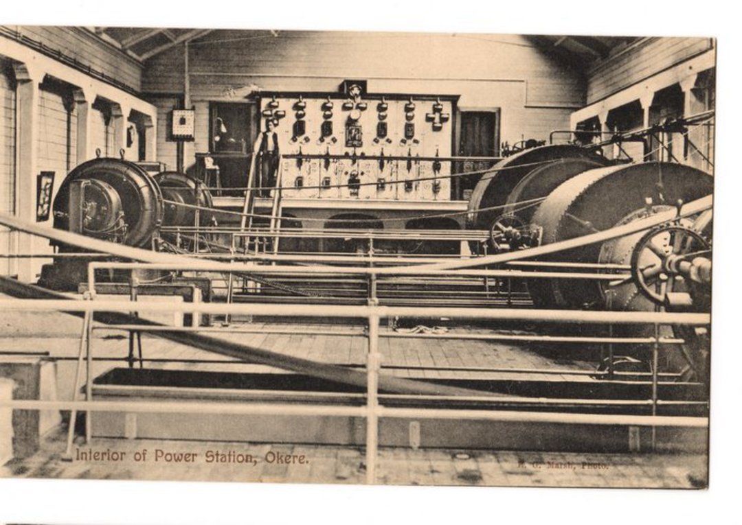 Postcard by Marsh of Interior of the Power Station Okere. - 246131 - Postcard image 0