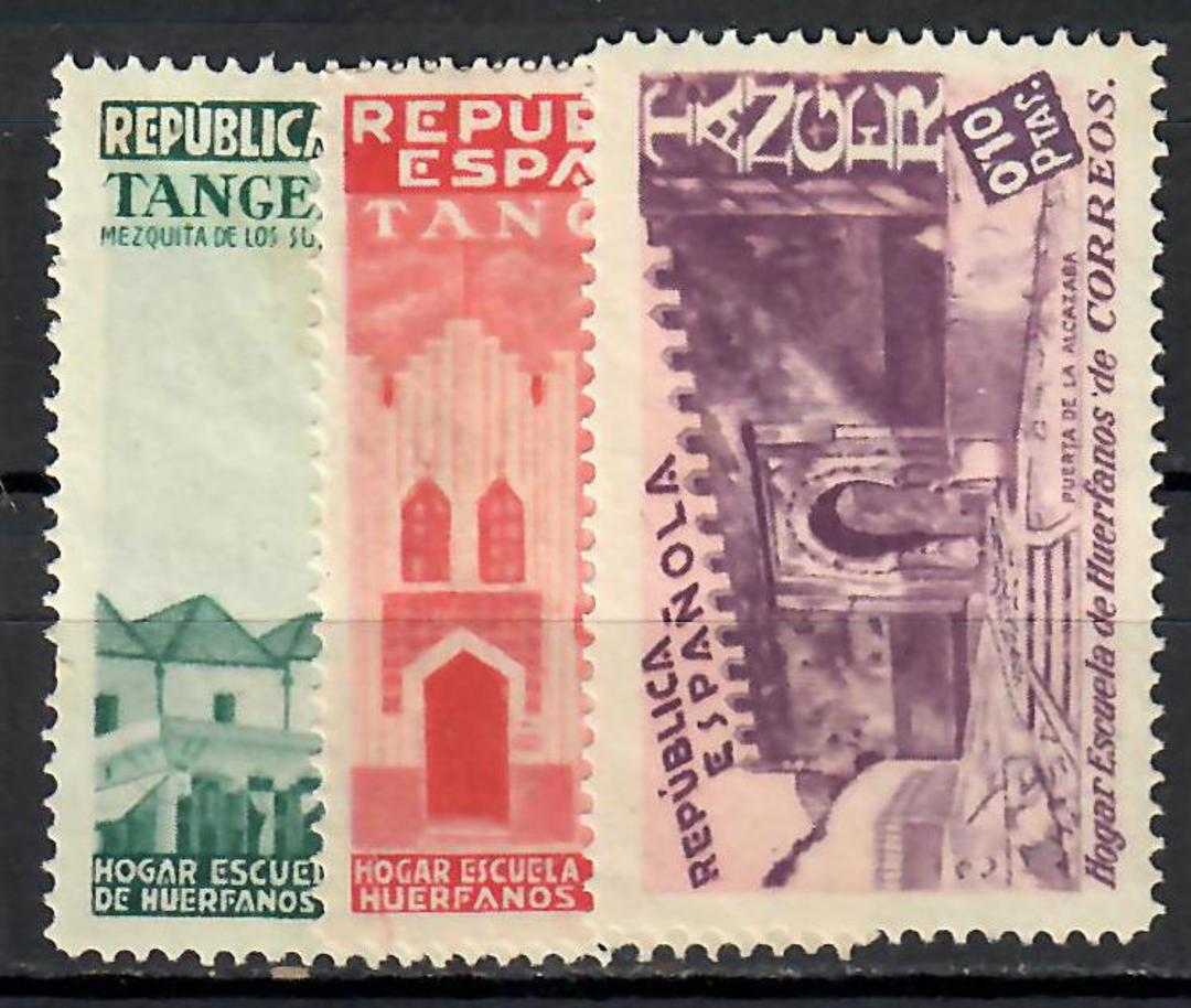 TANGIER 1937 Cinderellas Home School (Orphange) at Huerfanos. 3 labels issued to raise funds. - 71006 - Mint image 0