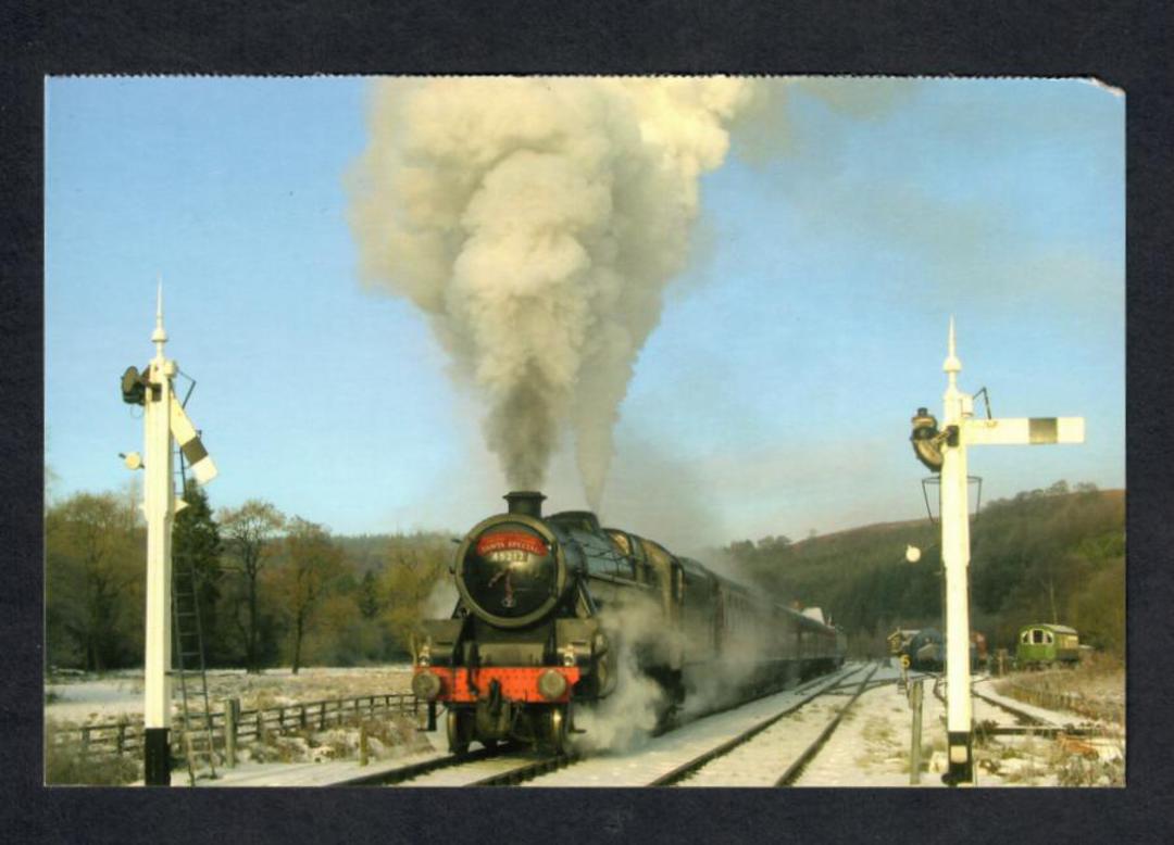 GREAT BRITAIN Modern Coloured Postcard of LMS Black Five 4-6-0 45212 leaving Levisham. - 444740 - Postcard image 0