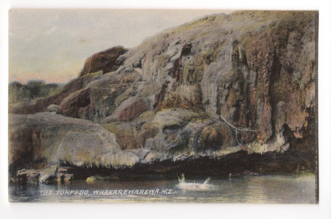 Tinted Postcard of The Torpedo Whakarewarewa. - 45919 - Postcard image 0