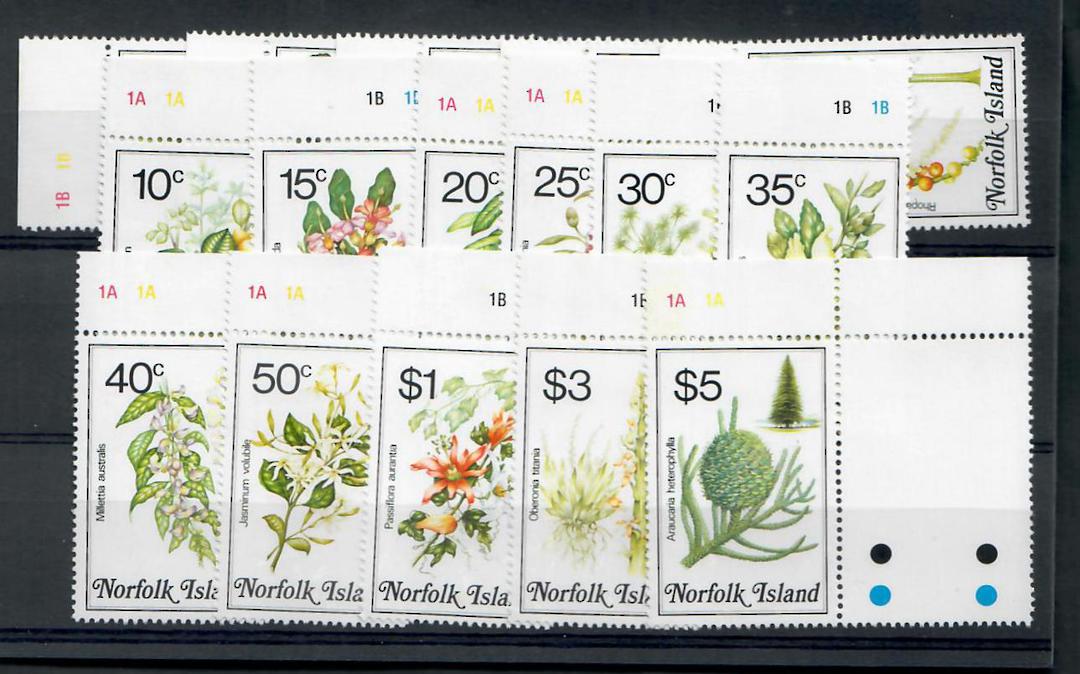 NORFOLK ISLAND 1984 Flowers. Set of 16. - 20627 - UHM image 0