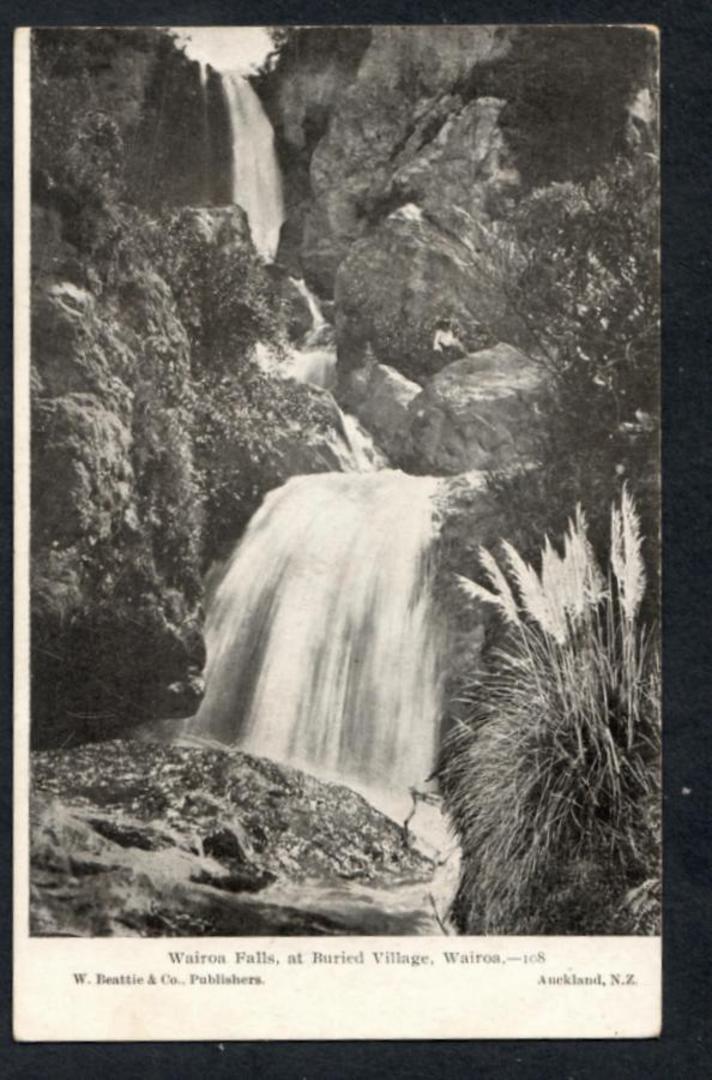 Postcard of Wairoa Falls at the Buried Village. - 246092 - Postcard image 0