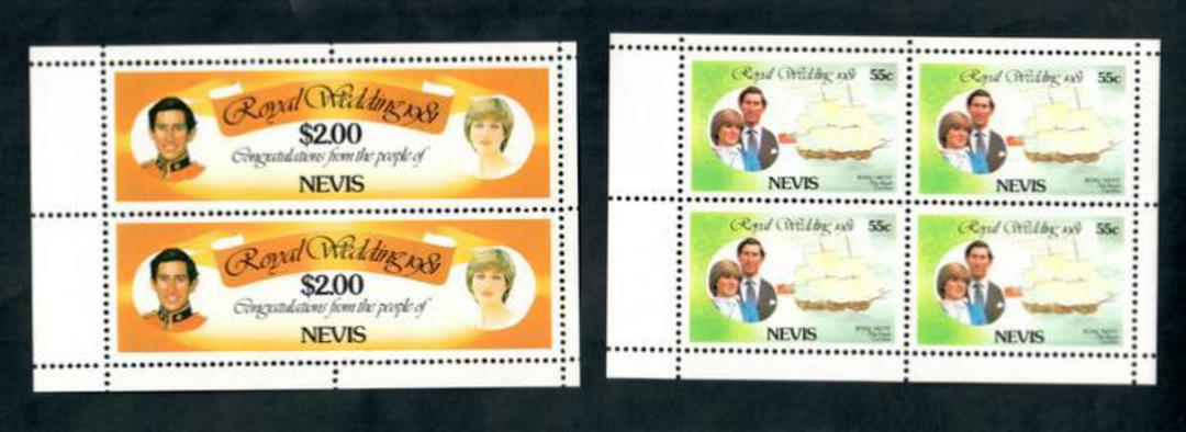 NEVIS 1981 Royal Wedding of Prince Charles and Lady Diana Spencer. Booklet panes. Set of 2. - 50098 - UHM image 0
