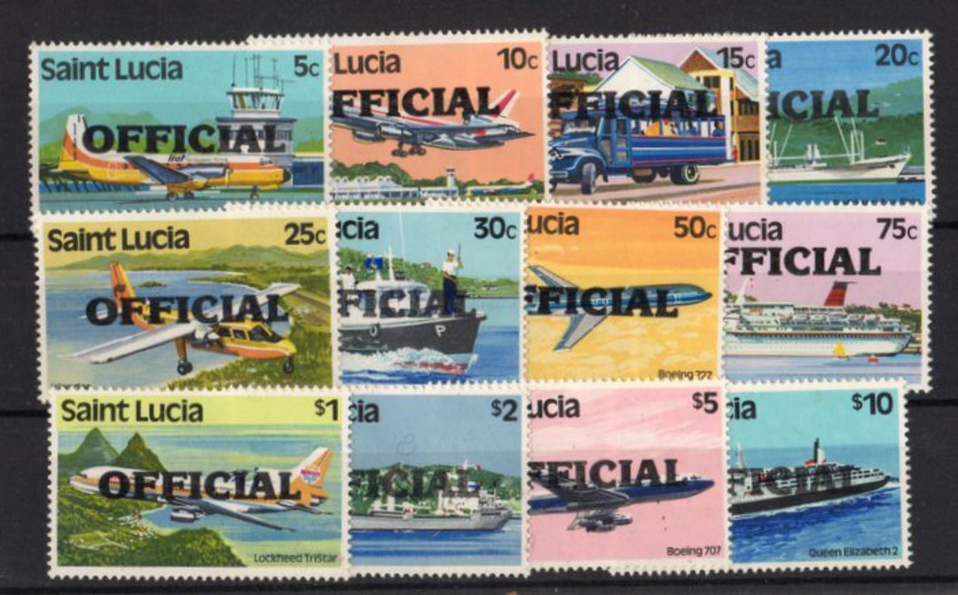 ST LUCIA 1983 Official. Set of 12. - 22506 - UHM image 0