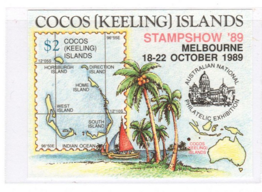 COCOS (KEELING) ISLANDS 1989 Stamp Show Melbourne. Cinderella. - 73812 - Cinderellas image 0