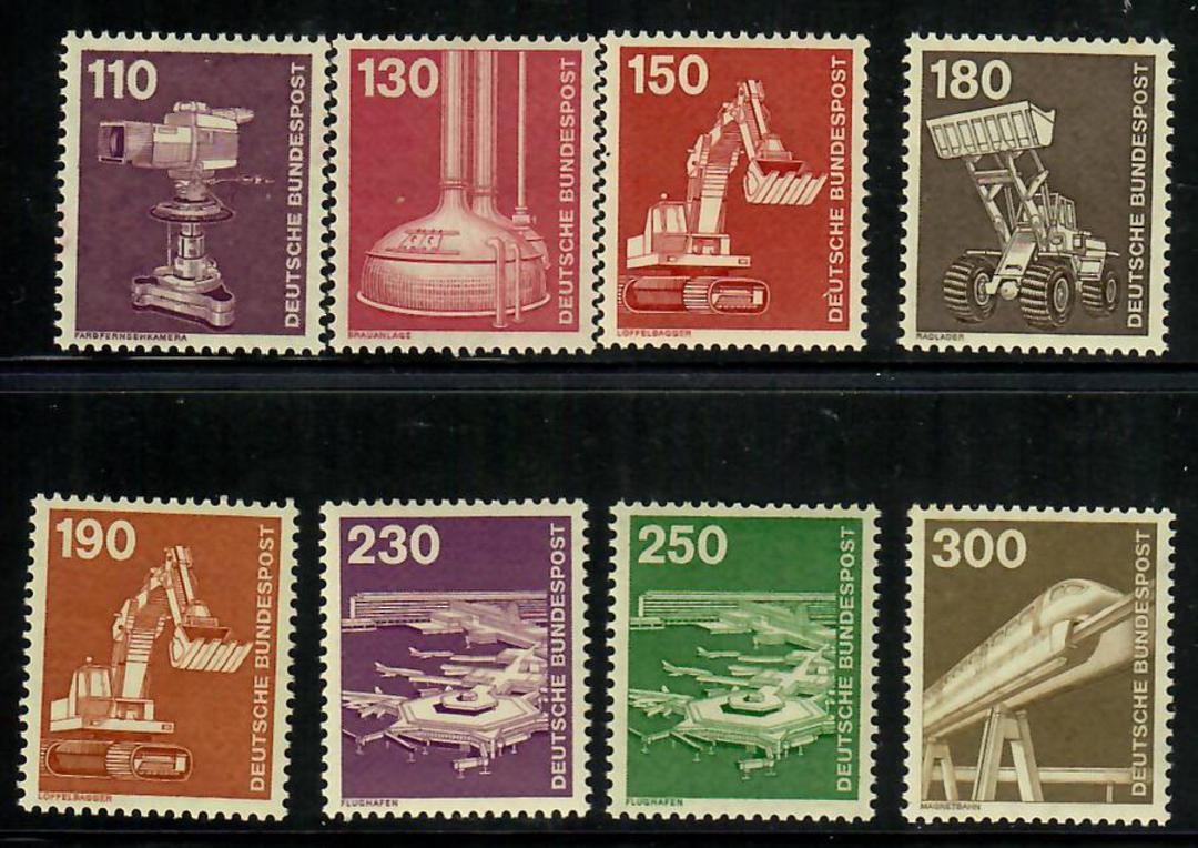 WEST GERMANY 1975 Definitives Industry. Selection of 8 values.  All the issues from 1979 forward. Generally the higher values. - image 0