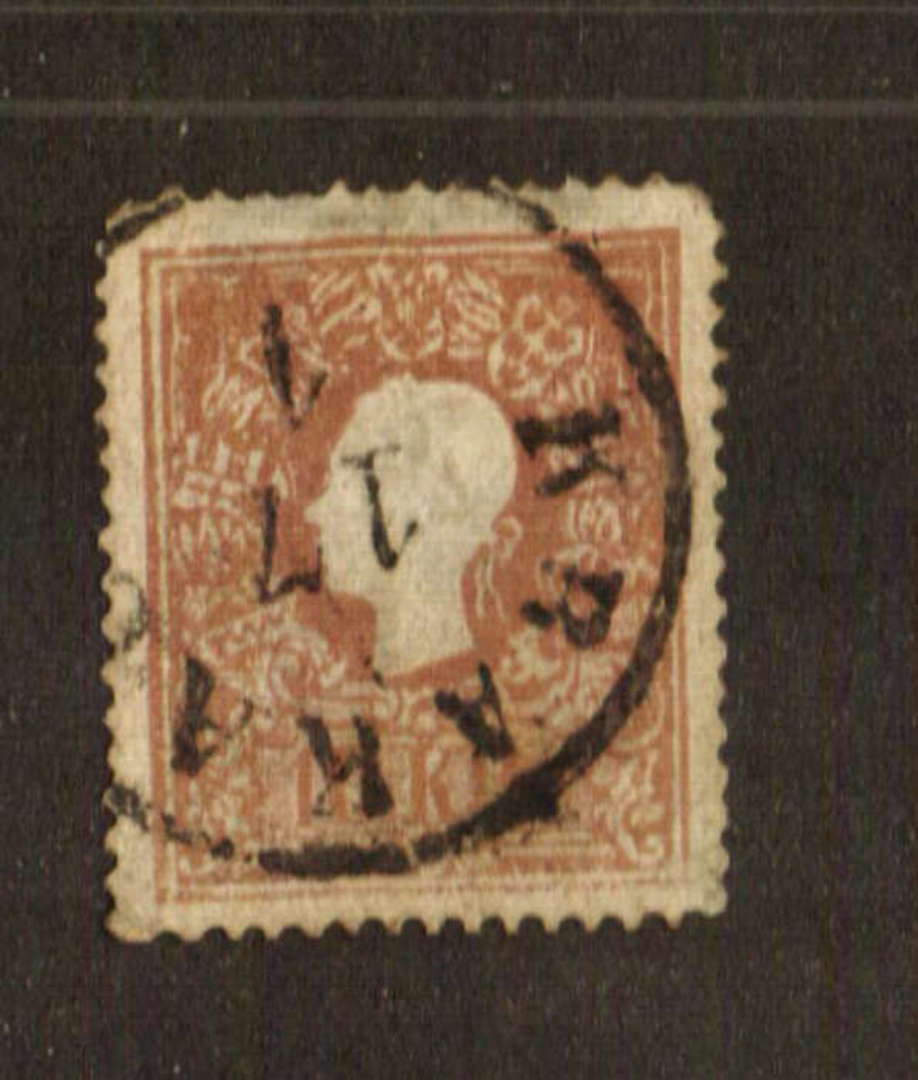 AUSTRIA 1858 10k Brown. Type1. Postmark clear but heavy. - 71548 - Used image 0