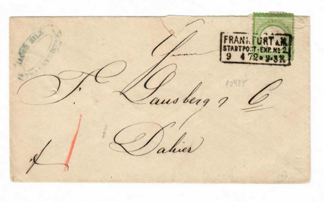 GERMANY 1872 cover postmarked Frankfurt 9/4/72 bearing SG 8. - 30483 - PostalHist image 0