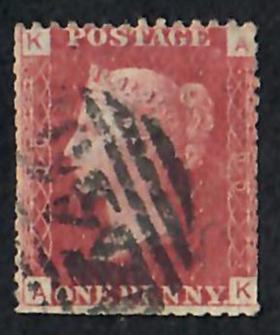 GREAT BRITAIN 1858 1d Red. Plate  90. Letters KAAK. - 70090 - FU image 0