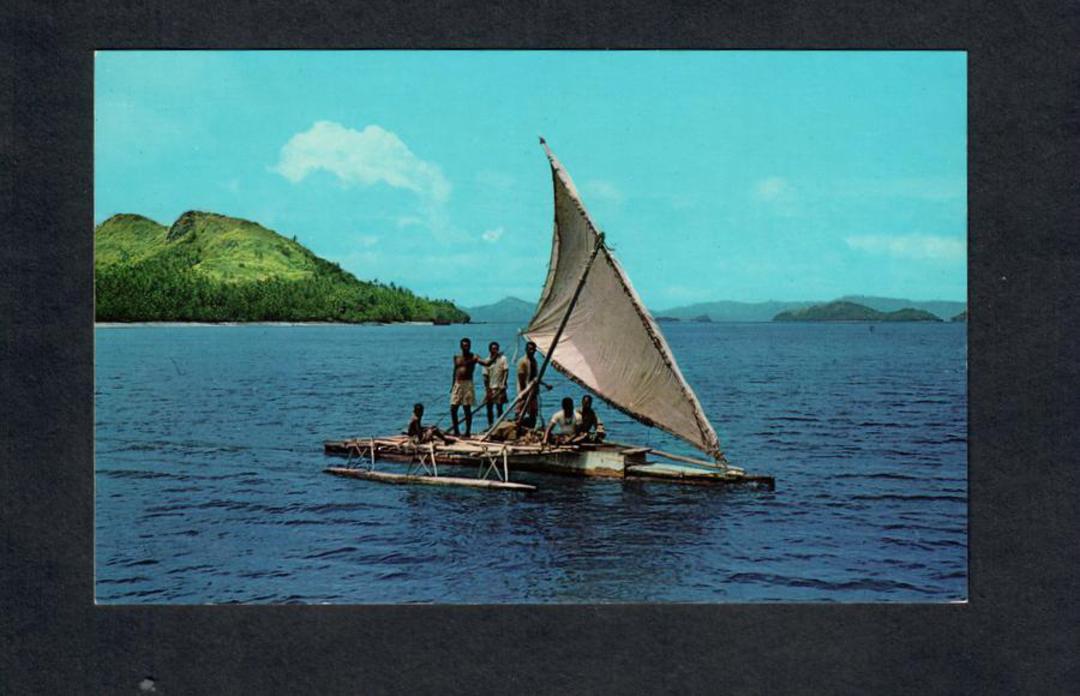 FIJI Coloured Postcard of Fijian Outrigger. - 243852 - Postcard image 0