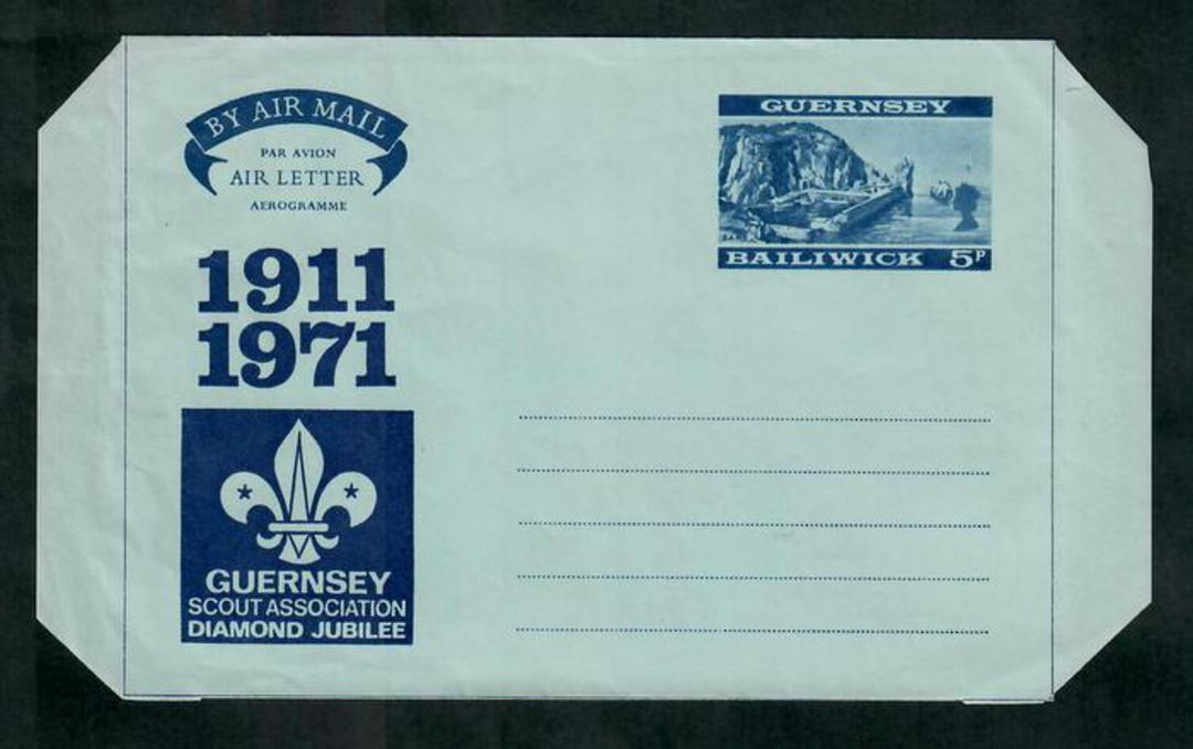 GUERNSEY 1971 Guernsey Scout Association Diamond Jubilee. Aerogramme. - 30353 - PostalHist image 0