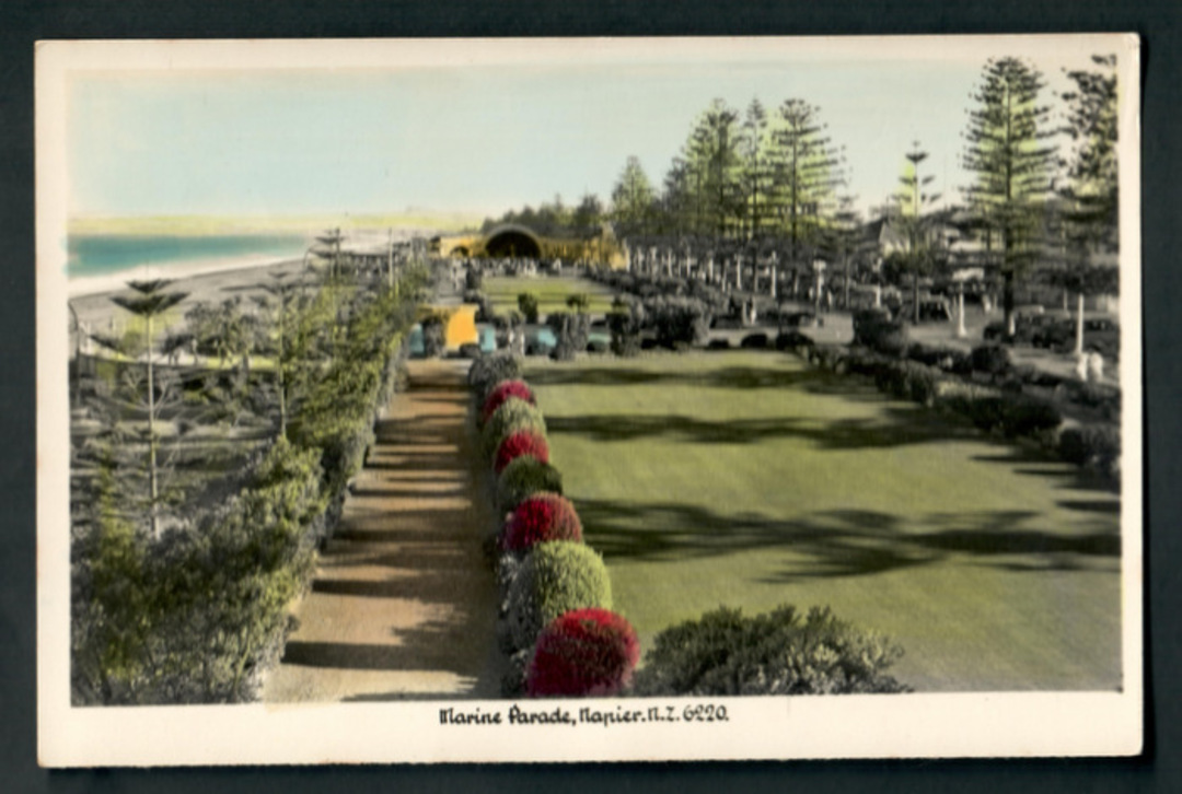 Coloured Real Photograph by Hurst of Marine Parade Napier. - 47919 - Postcard image 0