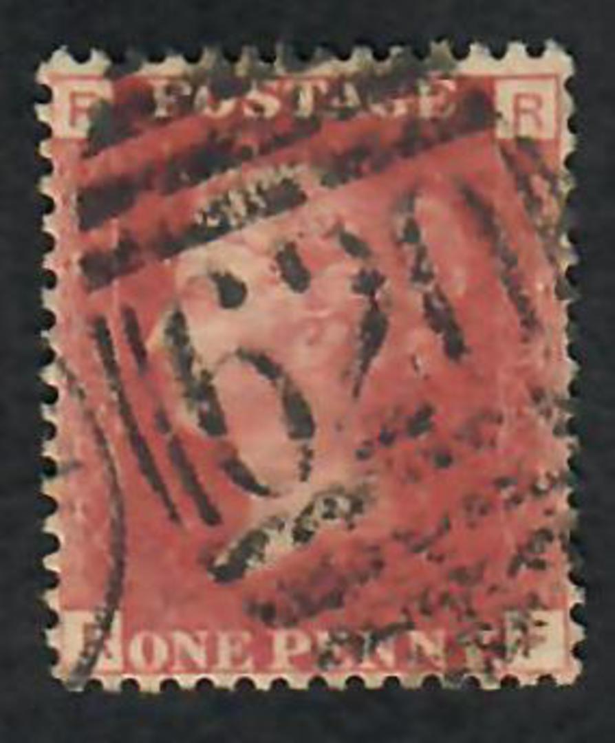 GREAT BRITAIN 1858 1d Red Plate 195. Letters FRRF. - 70195 - Used image 0