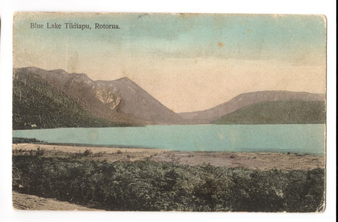 Coloured Postcard of Lake Tikitapu. - 246108 - Postcard image 0