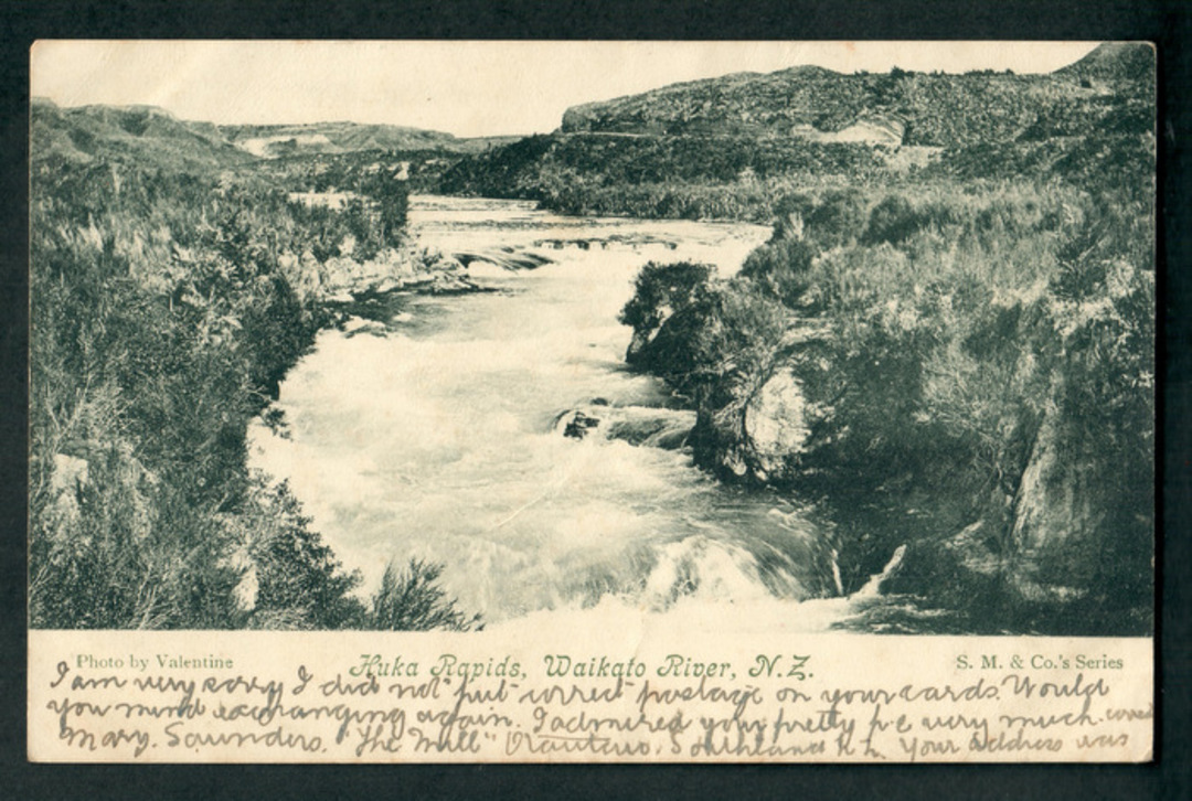 Early Undivided Postcard of Huka Rapids Waikato River. - 46753 - Postcard image 0