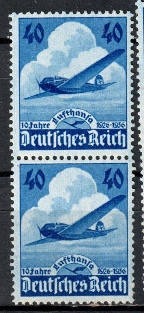 GERMANY 1936 10th Anniversary of Lufthansa Airways. Joined pair. - 80446 - UHM image 0