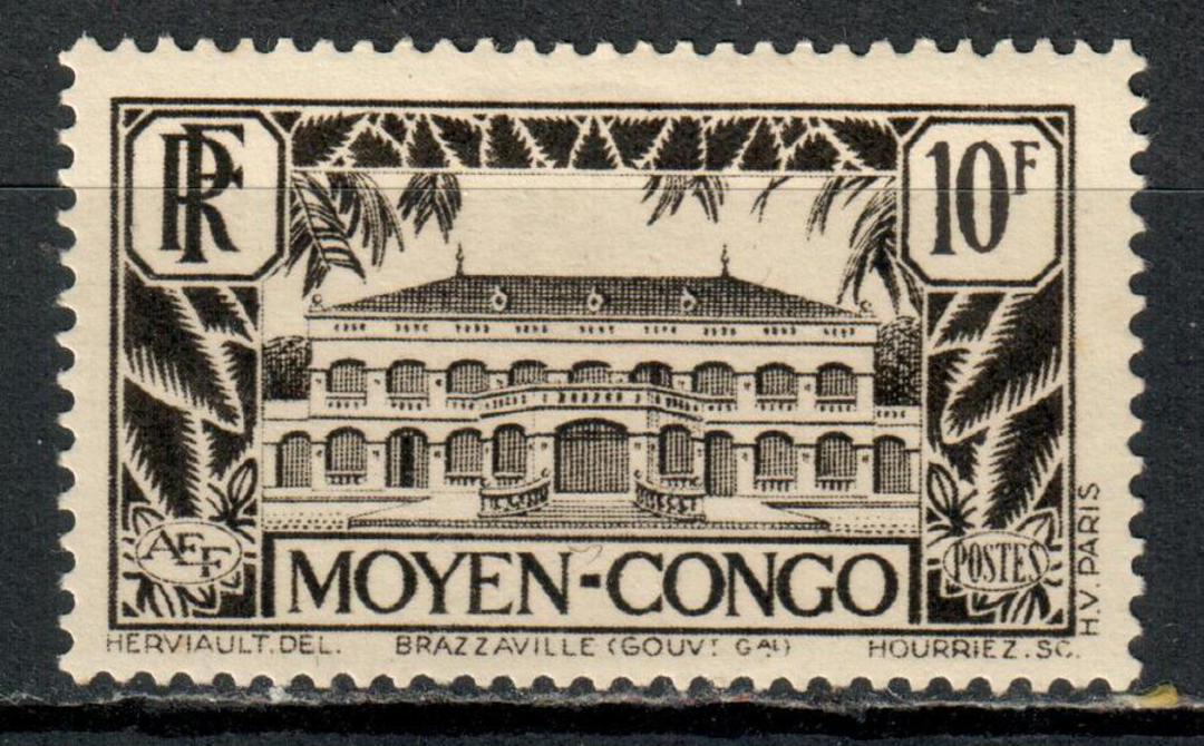MIDDLE CONGO 1953 Definitive 10fr Black. - 8996 - LHM image 0