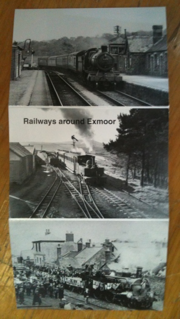 Postcard from Railway around Exmoor series. Reproductions of old Real Photographs.  Wrap-around consisting of 3 cards. image 0