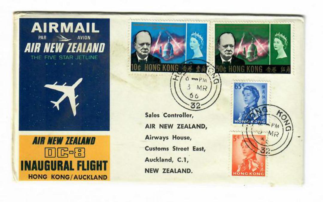 HONG KONG 1966 Air New Zealand Inaugural Flight from Hong Kong to Auckland. - 31050 - image 0