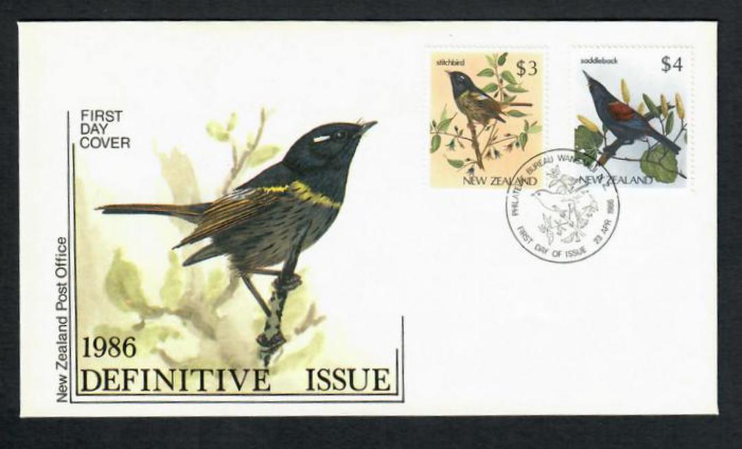 NEW ZEALAND 1985-1987 Birds. Set of 4 first day covers. - 31406 - FDC image 0