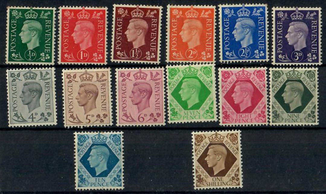 GREAT BRITAIN 1937 Geo 6th Definitives. Set of 15. - 24415 - Mint image 0