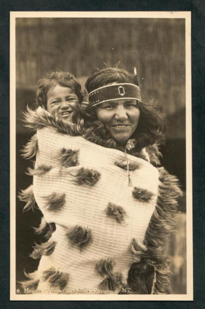 Real Photograph of Maori Woman and Child Rotorua. - 49573 - Postcard image 0
