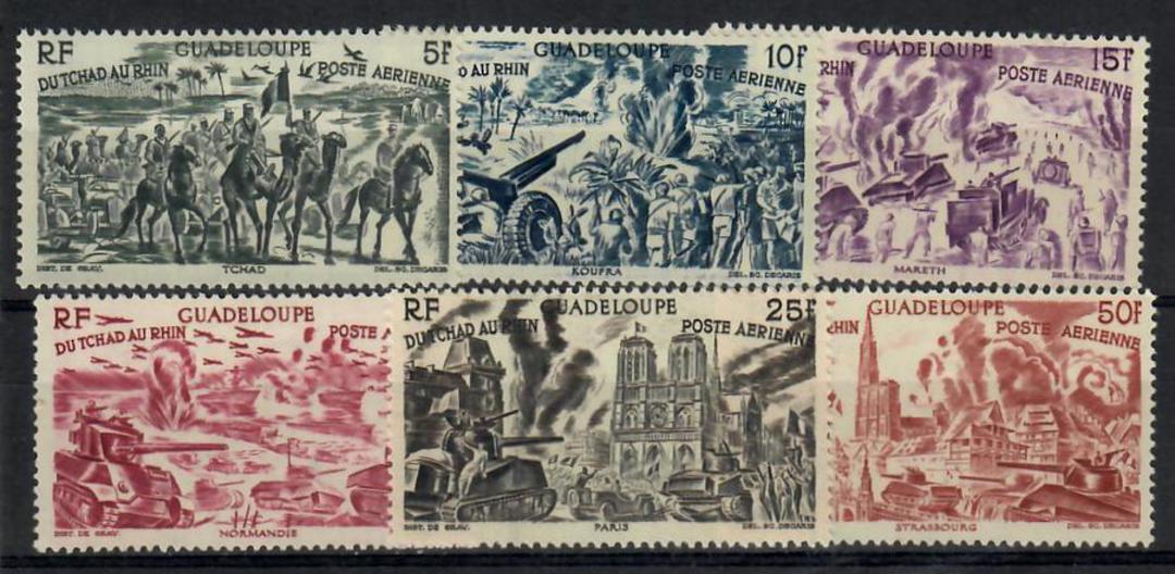 GUADELOUPE 1946 From Chad to the Rhine. Set of 6. - 23715 - LHM image 0