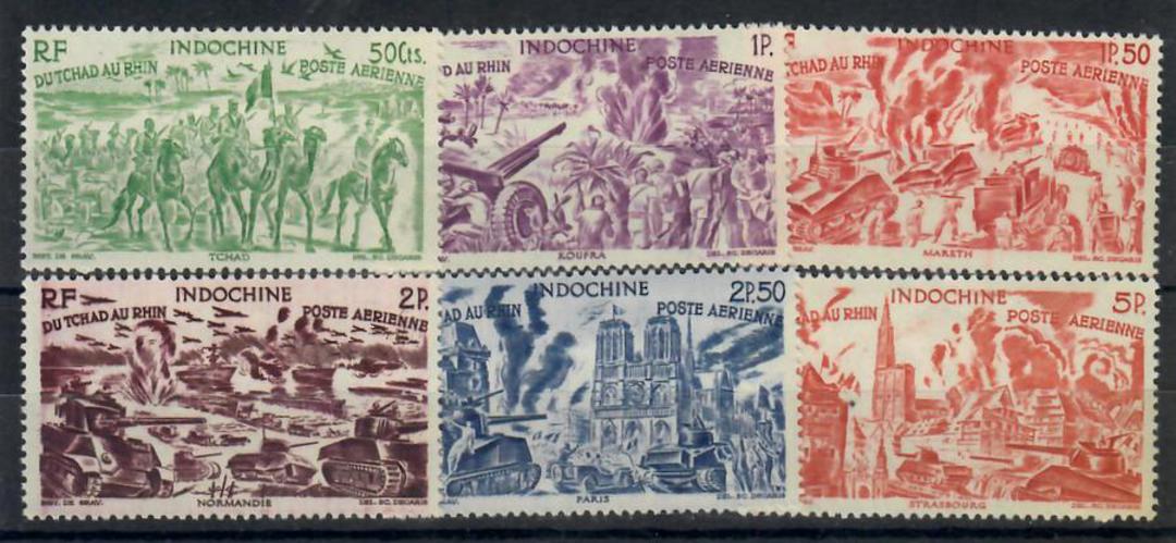 INDO-CHINA 1946 From Chad to the Rhine. Set of 6. - 22356 - Mint image 0